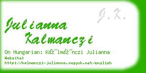 julianna kalmanczi business card
